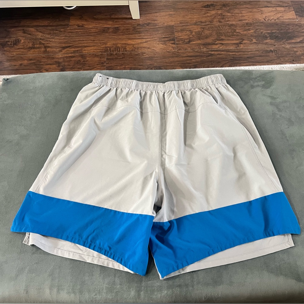 Men’s Nike Detroit Lions shorts. Size XXL. Worn once. Color Grey/Blue.
